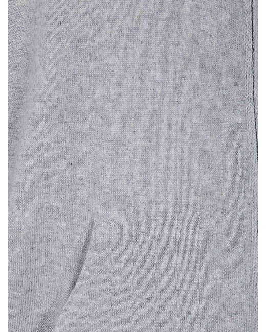 FILIPPO DE LAURENTIIS Gray Long Sleeves Cashmere Wool Full Zip Hoodie for men
