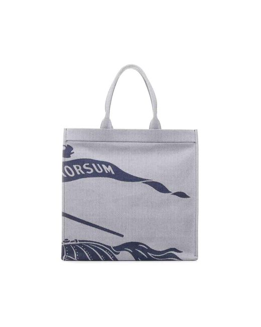 Burberry Blue Medium Canvas Tote for men
