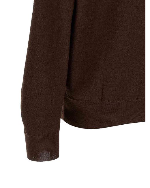 Lemaire Brown Relaxed Twisted' Cardigan