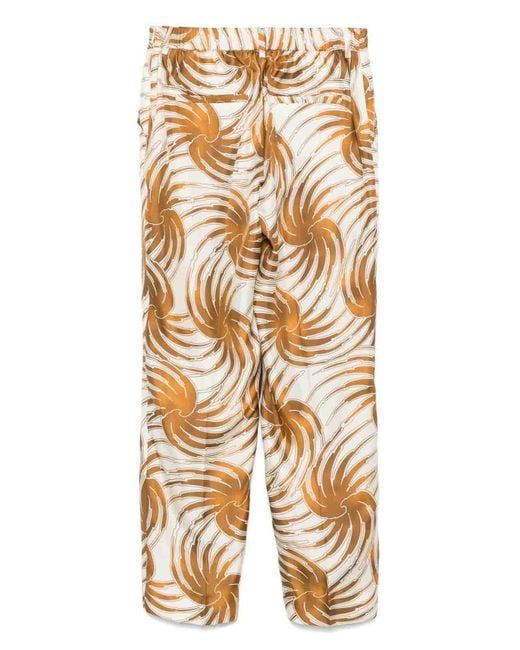 Alberto Biani Metallic Silk Trousers