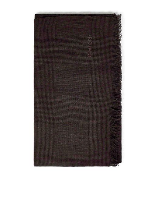 Tom Ford Black Wool Scarf for men