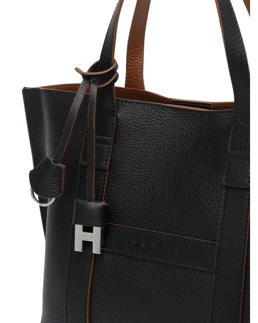 Hogan Black Small Address Shopping Bag