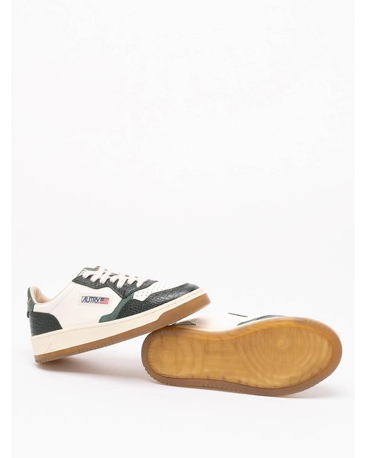 Autry White 'Medalist' Low Sneakers