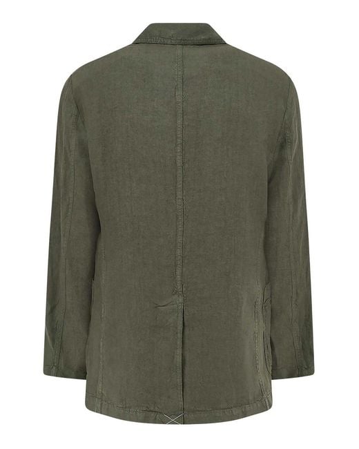 Aspesi Green Samuraki Linen Blazer for men