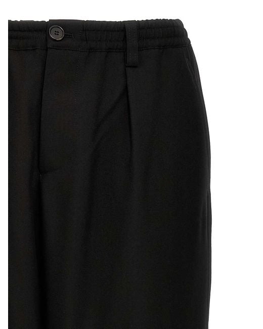 Marni Black Tropical Wool Crop Pants for men