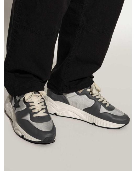 Golden Goose Deluxe Brand White Running Sole Leather Sneakers for men