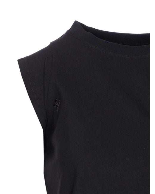 Courreges Black Twisted T-Shirt