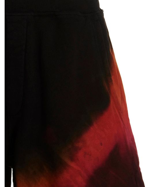 DSquared² Red Tie-Dye Bermuda Shorts for men