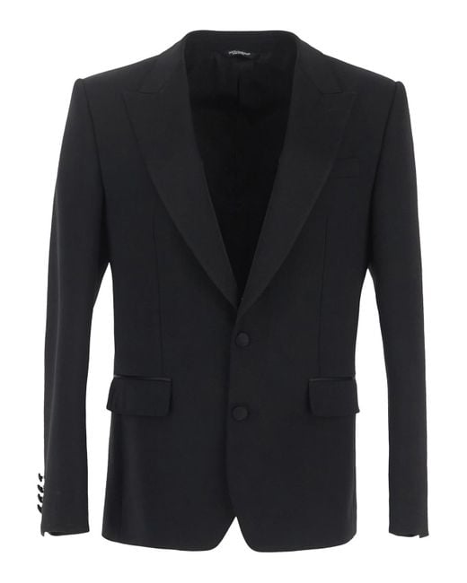 Dolce & Gabbana Black Tailored Jacket for men
