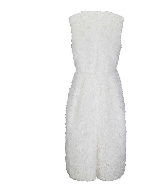 Comme des Garçons White Midi Satin Dress