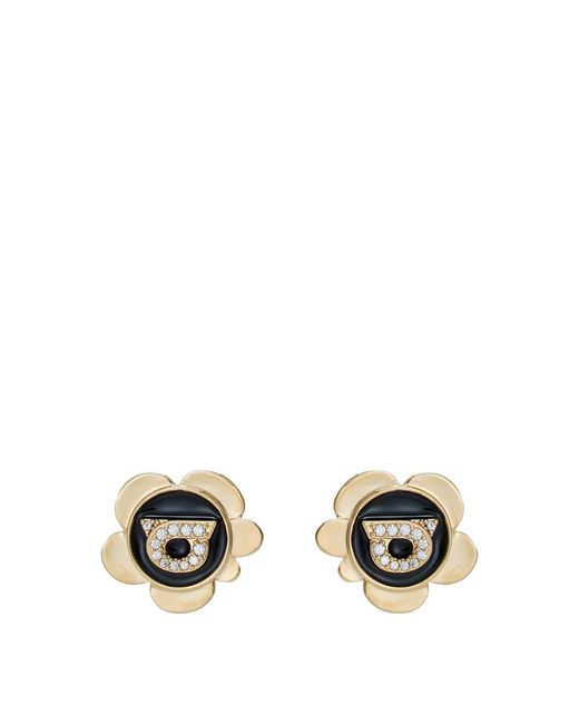Ferragamo Metallic Gancini Earrings