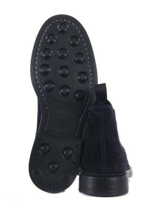 Doucal's Blue Doucals Suede Ankle Boots for men