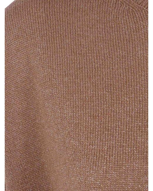 Twinset Brown Sleeveless Round Neck Sweater