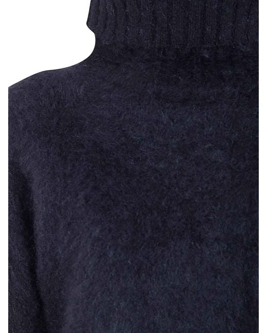 Uma Wang Blue High Neck Top