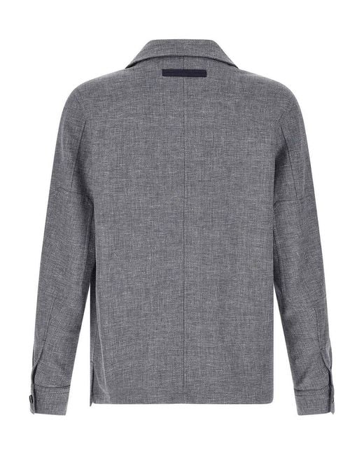 Zegna Gray Overshirt for men