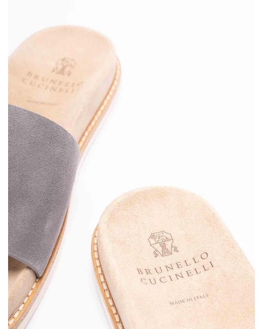Brunello Cucinelli Pink Sliders Sandals for men