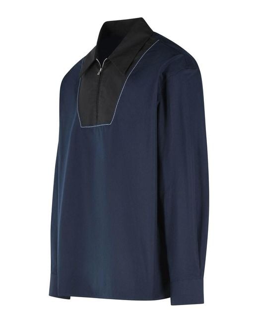 Marni Blue Cotton Shirt for men