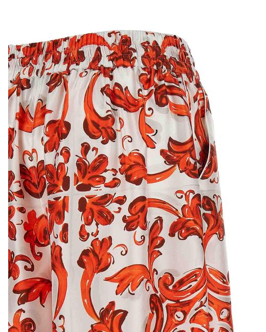 Dolce & Gabbana Red Maiolica' Pants