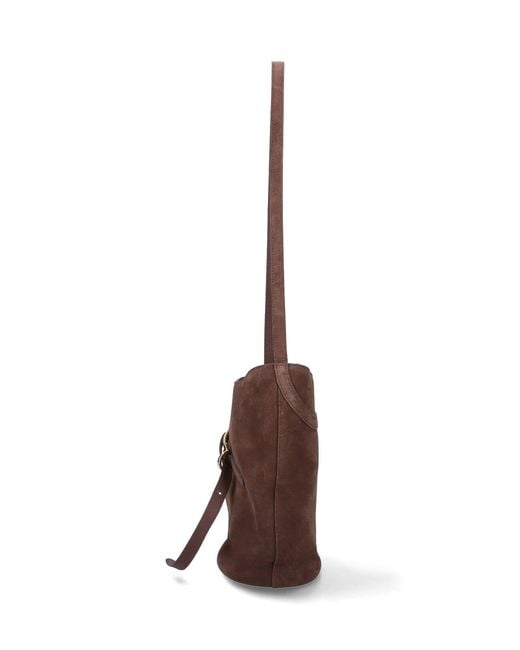 Liffner Brown Medium Belted Bag Bucket Bag