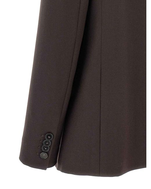 Stella McCartney Black Double-Breasted Wool Blazer