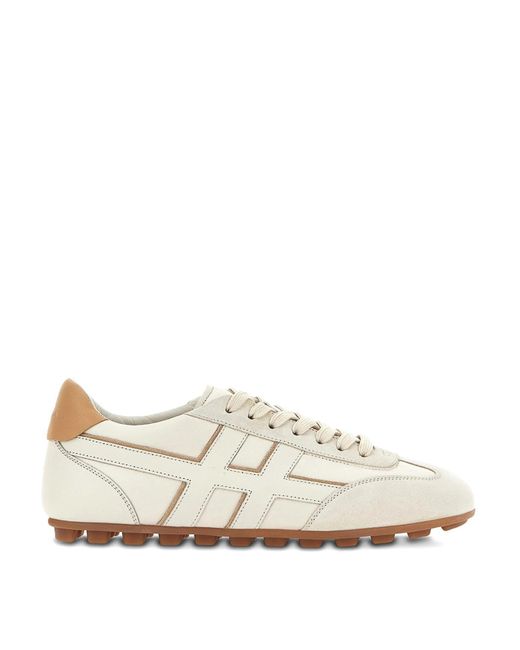Hogan White Olympia Leather Sneakers