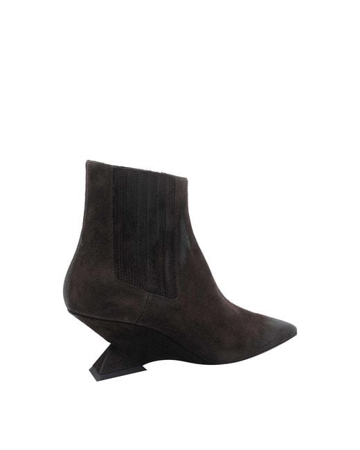 The Attico Black Dark Cheope Ankle Boots