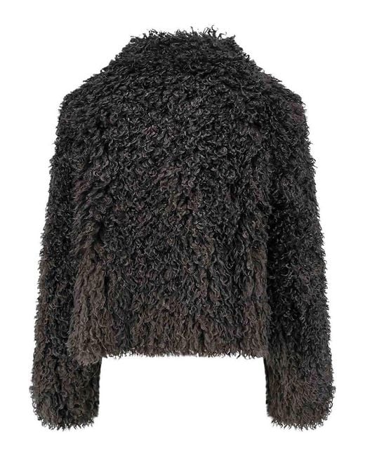 Stand Studio Black Zaylee Faux Fur Jacket