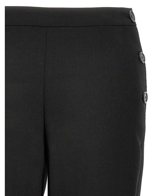 Courreges Black Oblique Tailored Pants