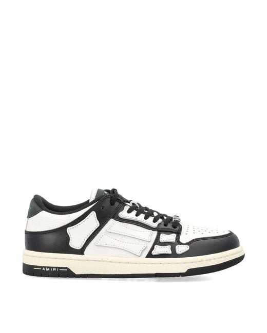 Amiri White Skelcon Design Color-Block Sneakers