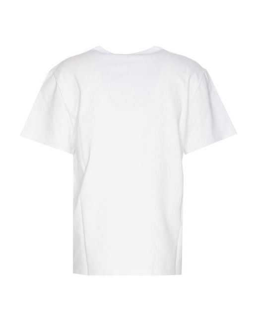 Alexander McQueen White Logo T-shirt Crewneck for men