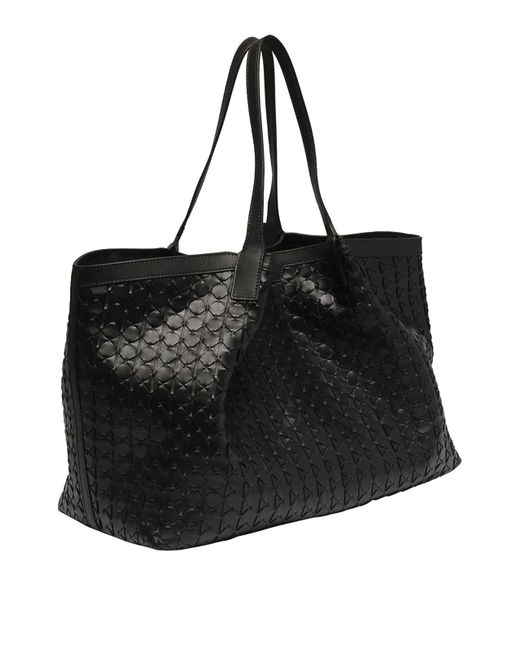 Serapian Black Secret Tote Mosaico Bag for men