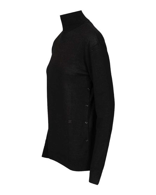 Courreges Black Turtleneck Sweater