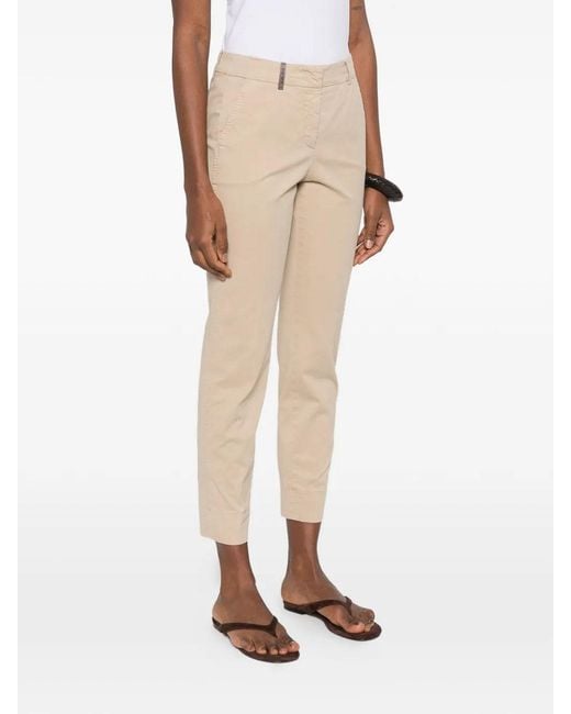 Peserico Natural Straight Leg Trousers
