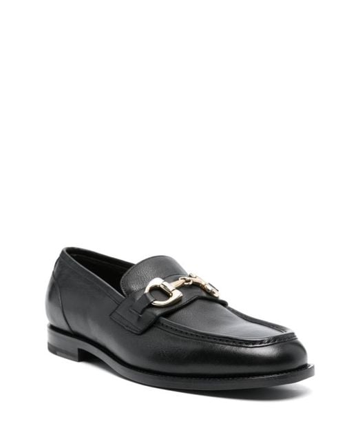 Tagliatore Black Flat Shoes for men