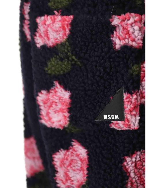 MSGM Blue Print Trouser for men