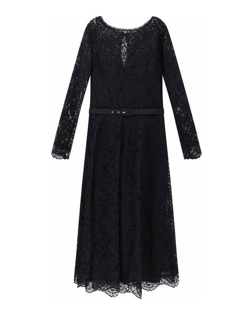 La Petite Robe Di Chiara Boni Black Ginogi Lace Midi Dress