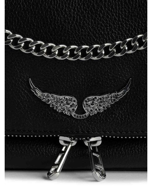 Zadig & Voltaire Black Rock Ii Grained Leather