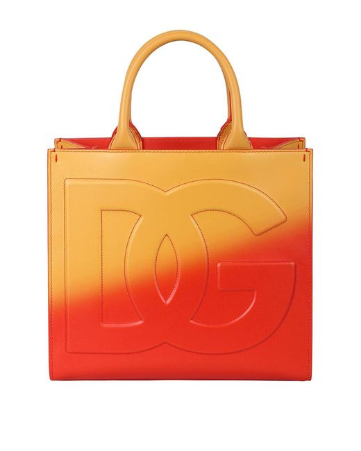 Dolce & Gabbana Orange Dg Daily Medium Tote Bag