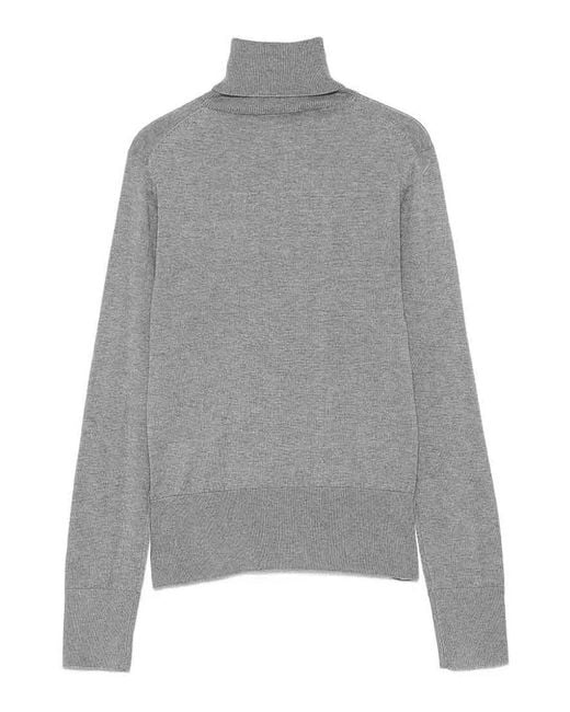 Alpha Studio Gray High Neck Sweater