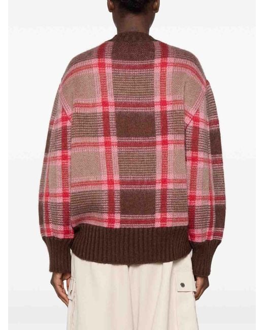The Attico Red Wool And Mohair Crew-Neck Sweater