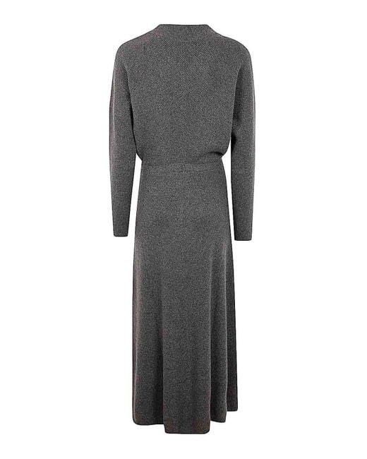 Brunello Cucinelli Gray Cashmere Long Dress