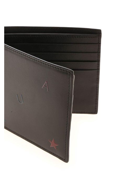 Paul Smith Black Logo Lettering Pattern Wallet for men