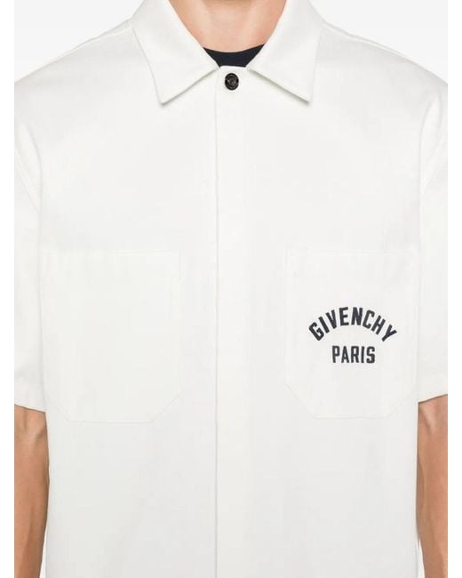 Givenchy White Short Sleeve Shirt for men