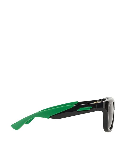 Bottega Veneta Gray Square Injected Sunglasses