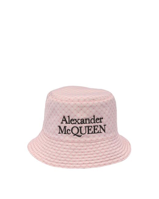 McQueen Black Logo Bucket Hat for men