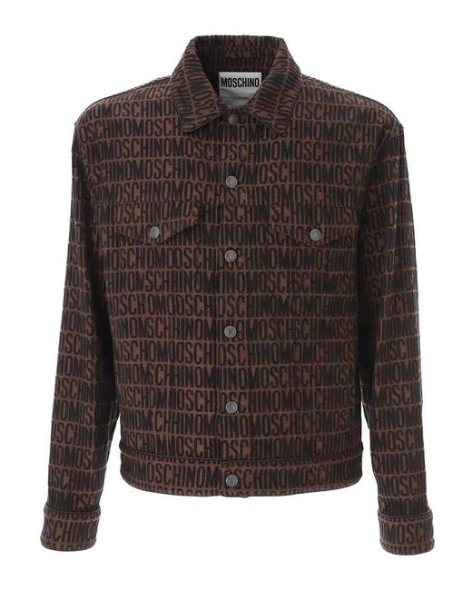 Moschino Brown Logo Jacket for men
