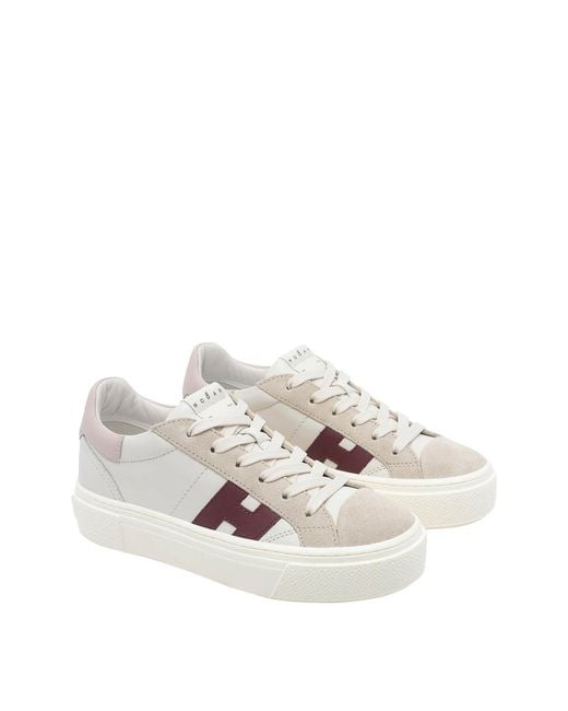 Hogan White Crosswind Platform Sneakers