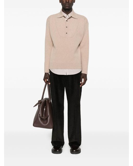 Jacquemus Natural Merino Wool And Cashmere Sweater for men