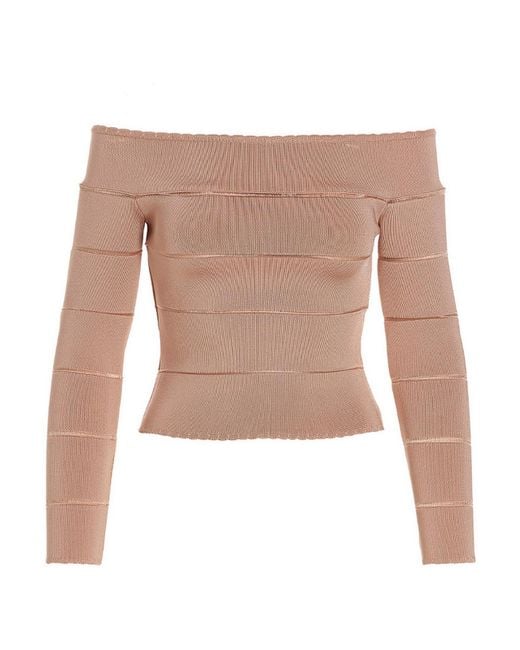 Alexandre Vauthier White Off-Shoulder Top