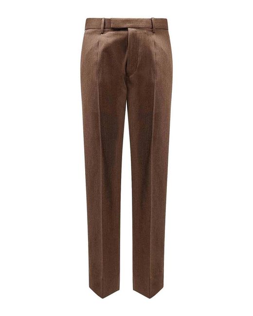 Zegna Brown Wool Trousers for men